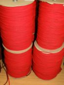 Four Rolls of Red Drawstring Cord