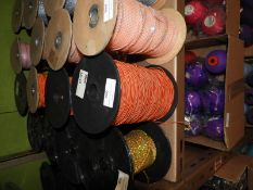 Four Rolls of Orange Braided Thread