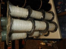 Three Rolls of Beige Braided Thread