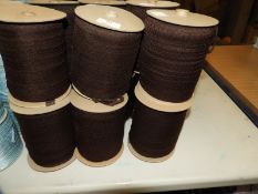 Six Rolls of Brown Lace Edging
