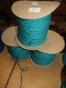 Three Rolls of Turquoise Drawstring Cord