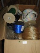 Mixed Box of Assorted Machine Knitting Wool, Ribbo