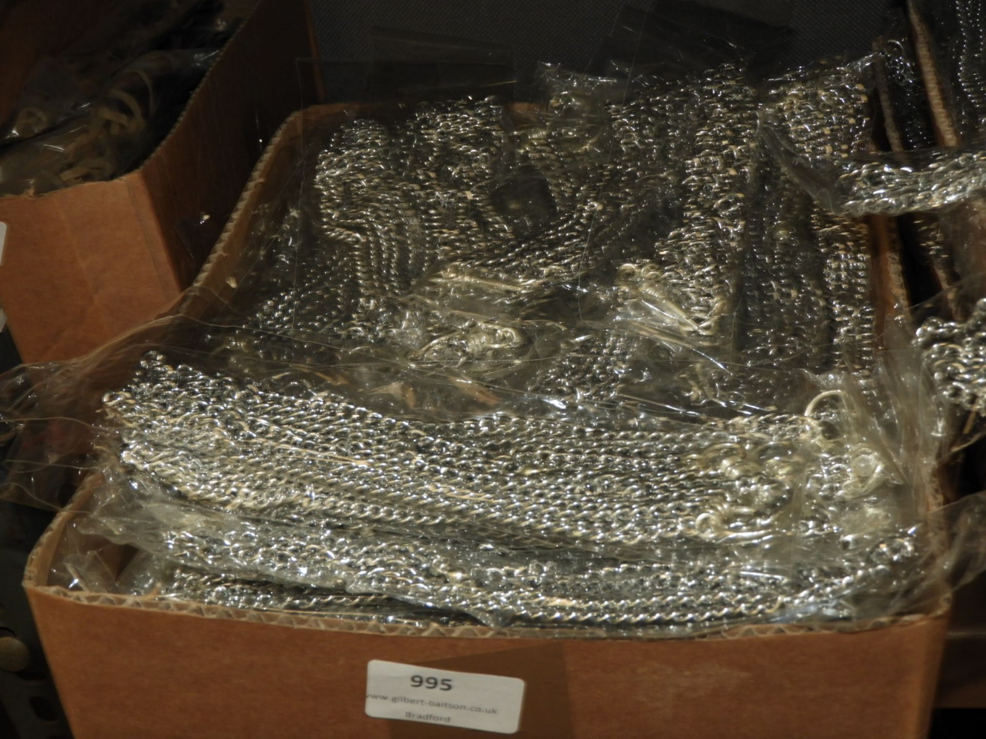 Box Containing 20 Lengths of Chrome Chain