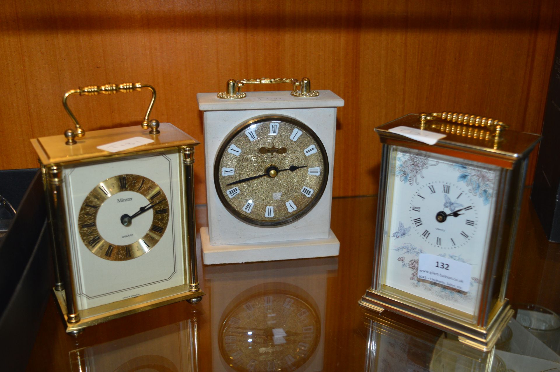 Three Carriage Clocks