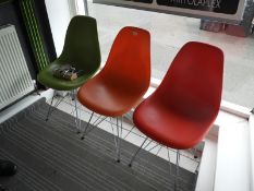 Retro Style Polypropylene Chairs on Chrome Eiffel