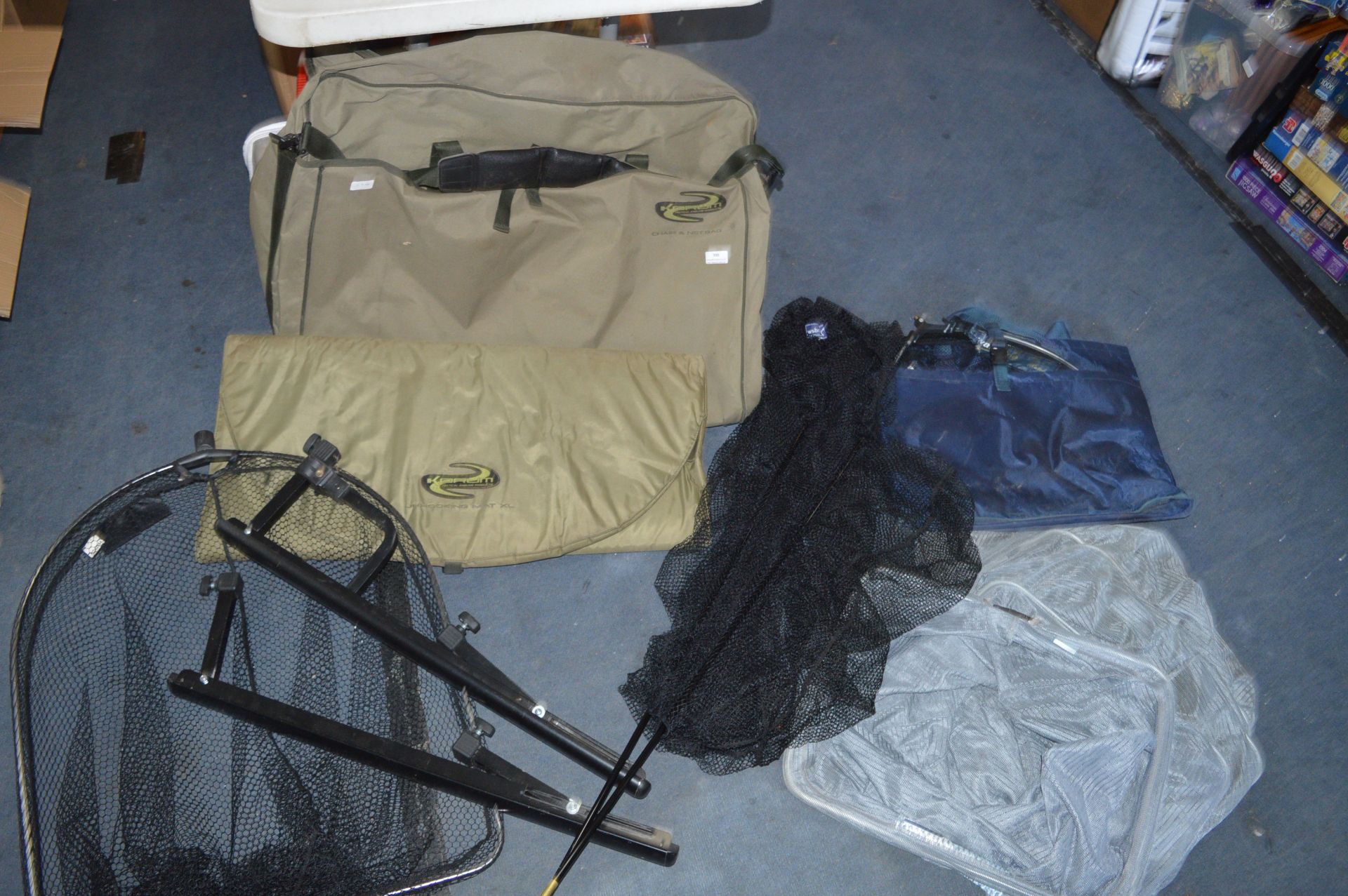 Korum Chair, Net Bag and Quantity of Landing Nets,
