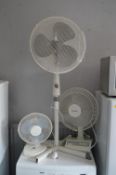 Three Electric Oscillating Fans