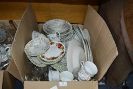Box Containing a Large Quantity of Pottery Includi