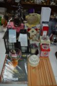 Assorted New Items; Glove Box, Candles, Lanterns,