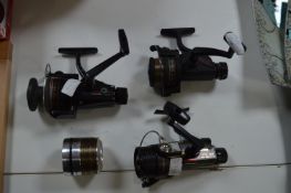 Three Fishing Reels Including Silstar, Shakespeare