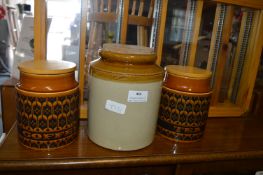 Three Stoneware Jars Including Two Hornsea