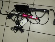 Set of Clippers and Two Electric Styling Irons