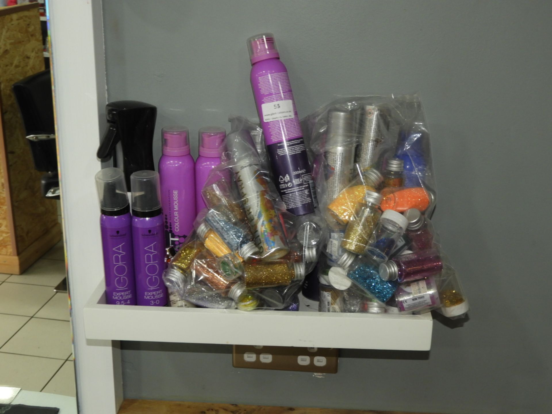 Various Hair Products Including Mouses, Glitter Sp