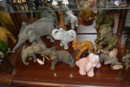 Eight Assorted Elephants