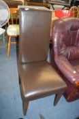 Single Brown Leather Chair