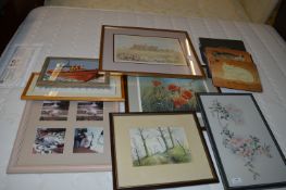 Collection of Framed Pictures and Place Mats