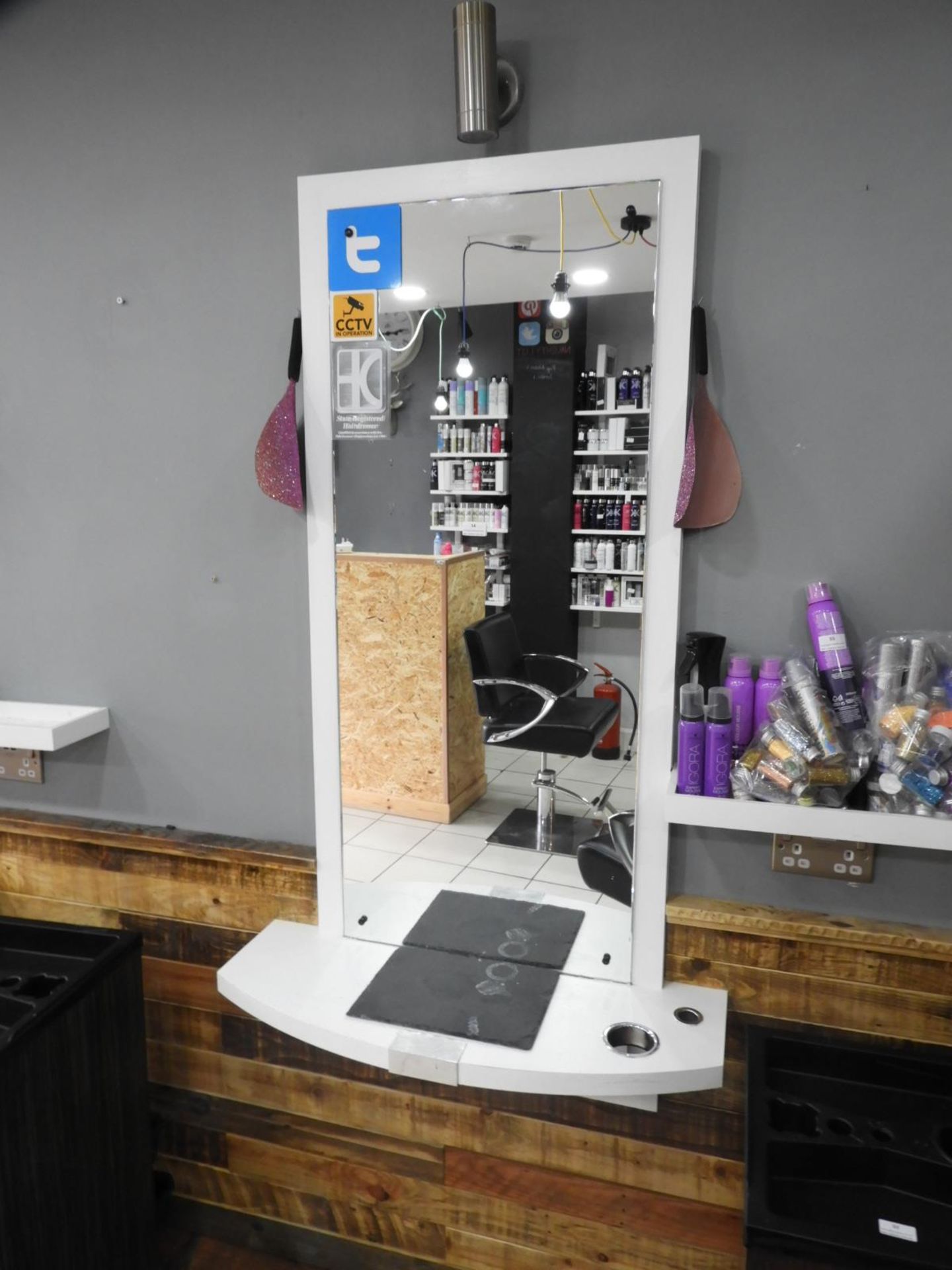 Mirrored Stylists Work Station