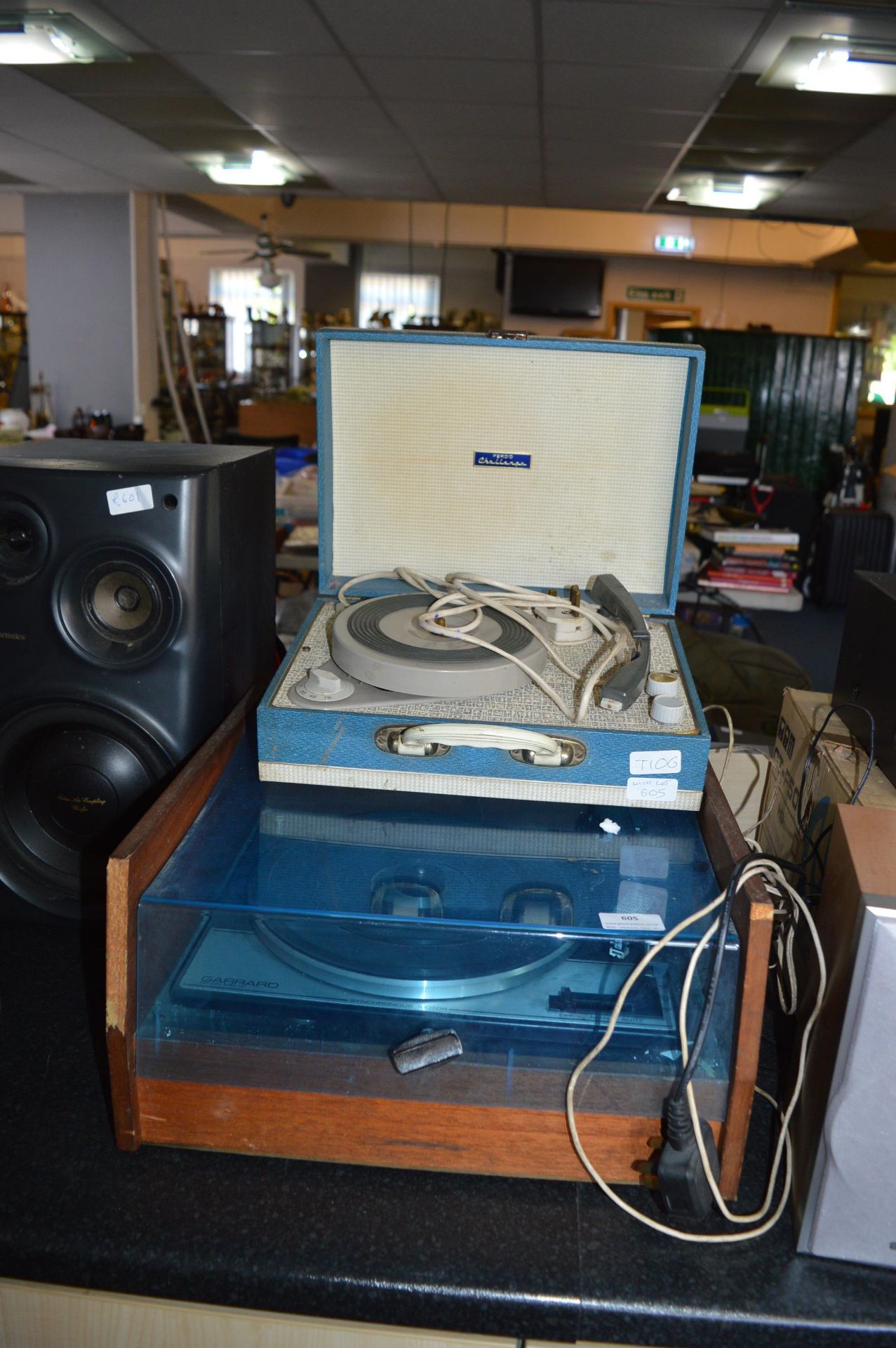 Vintage Garrad Turntable and a Challenge Turntable