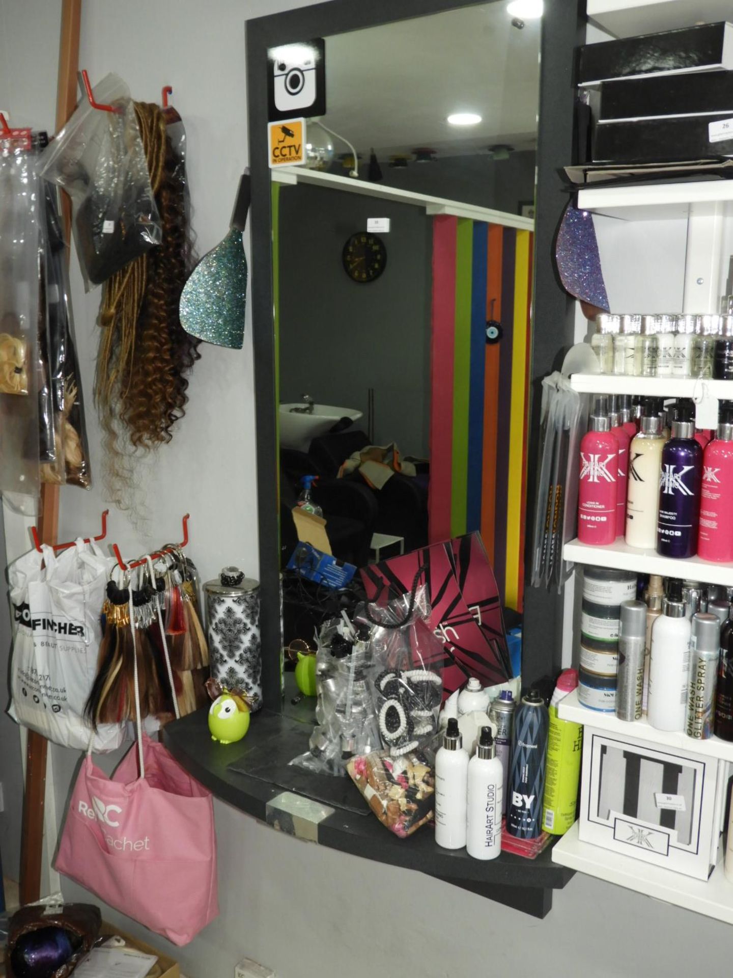 Mirrored Stylists Station