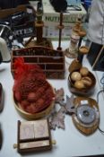 Large Collection of Treen Ware Including Letter Ra
