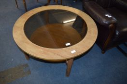 Glass Topped Circular Coffee Table