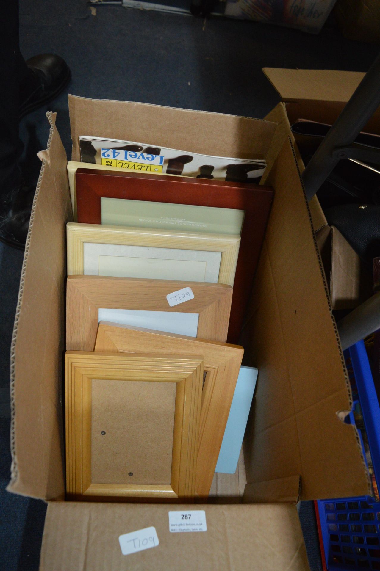 Box Containing Small Photo and Picture Frames