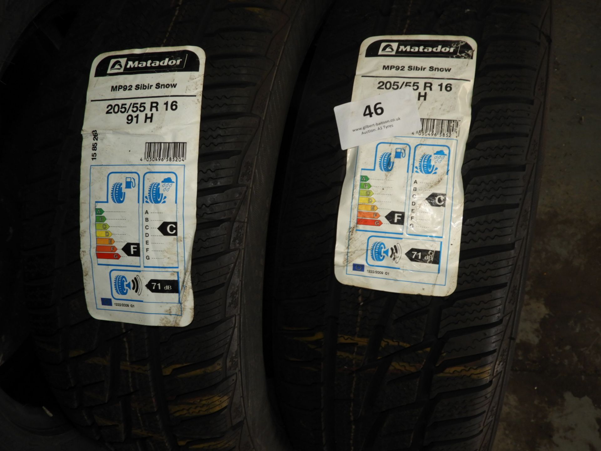 *Two Matador 205/55R16 Snow Tyres