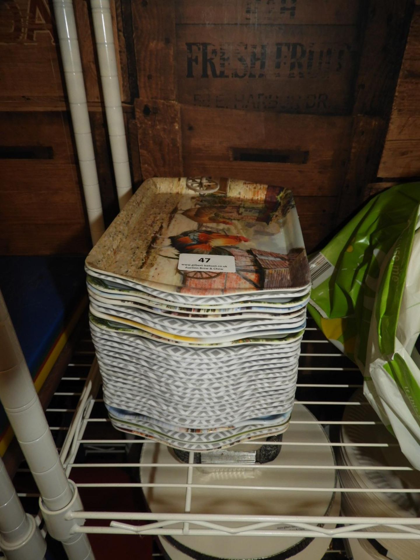 Thirty Small Plastic Trays with Farmyard Scenes