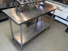 Stainless Steel Island Preparation Unit with Under