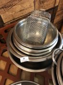 Nine Stainless Steel Mixing Bowls (Assorted Sizes)