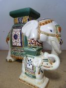 Ceramic Elephant Plant Stand and a Elephant Posy H