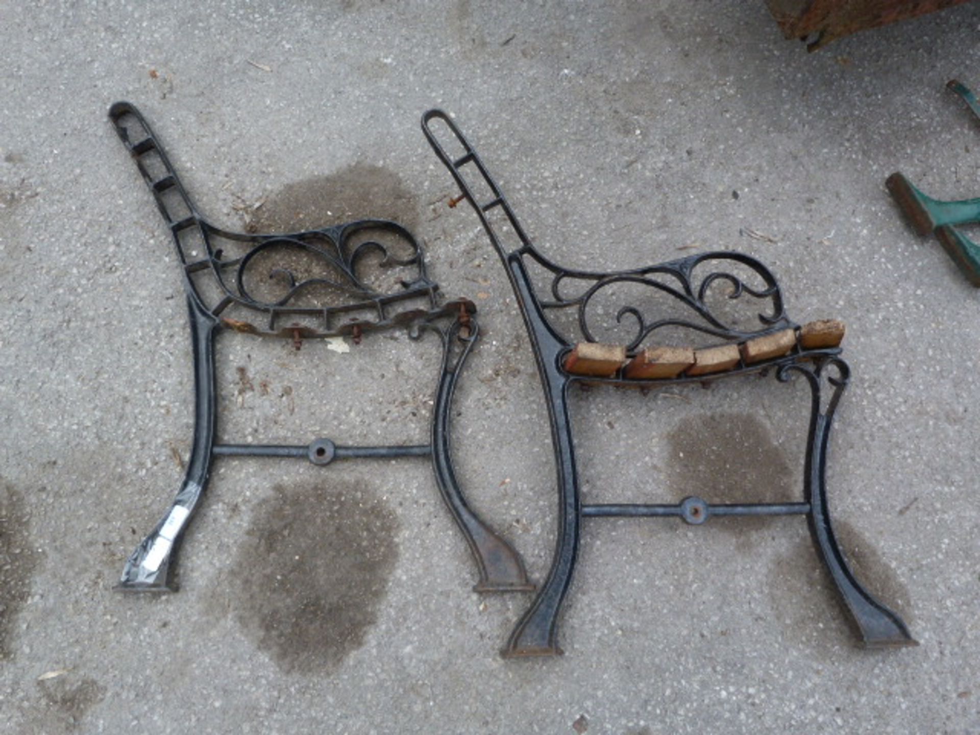 Pair of Cast Iron Bench Ends