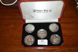 Boxed of Pobjoy Mint Commemorative Coins