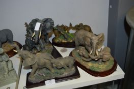 Four Regency Fine Arts Elephant Groups