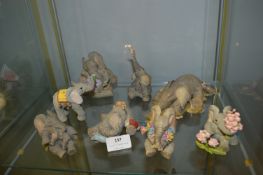 Collection of Eight Tuskers Elephants
