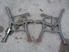 Pair of Cast Iron Bench Ends