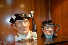 One Royal Doulton and One Beswick Character Jugs