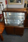 Small 1930's Glass Fronted Cabinet (AF)