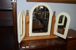 Cream Coloured Triple Dressing Table Mirror