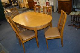 Oval Dining Table with Six Matching Chairs