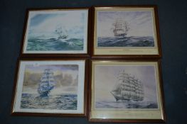 Four Sailing Prints