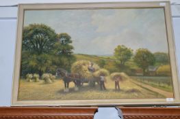 Oil on Canvas - Harvest Scene