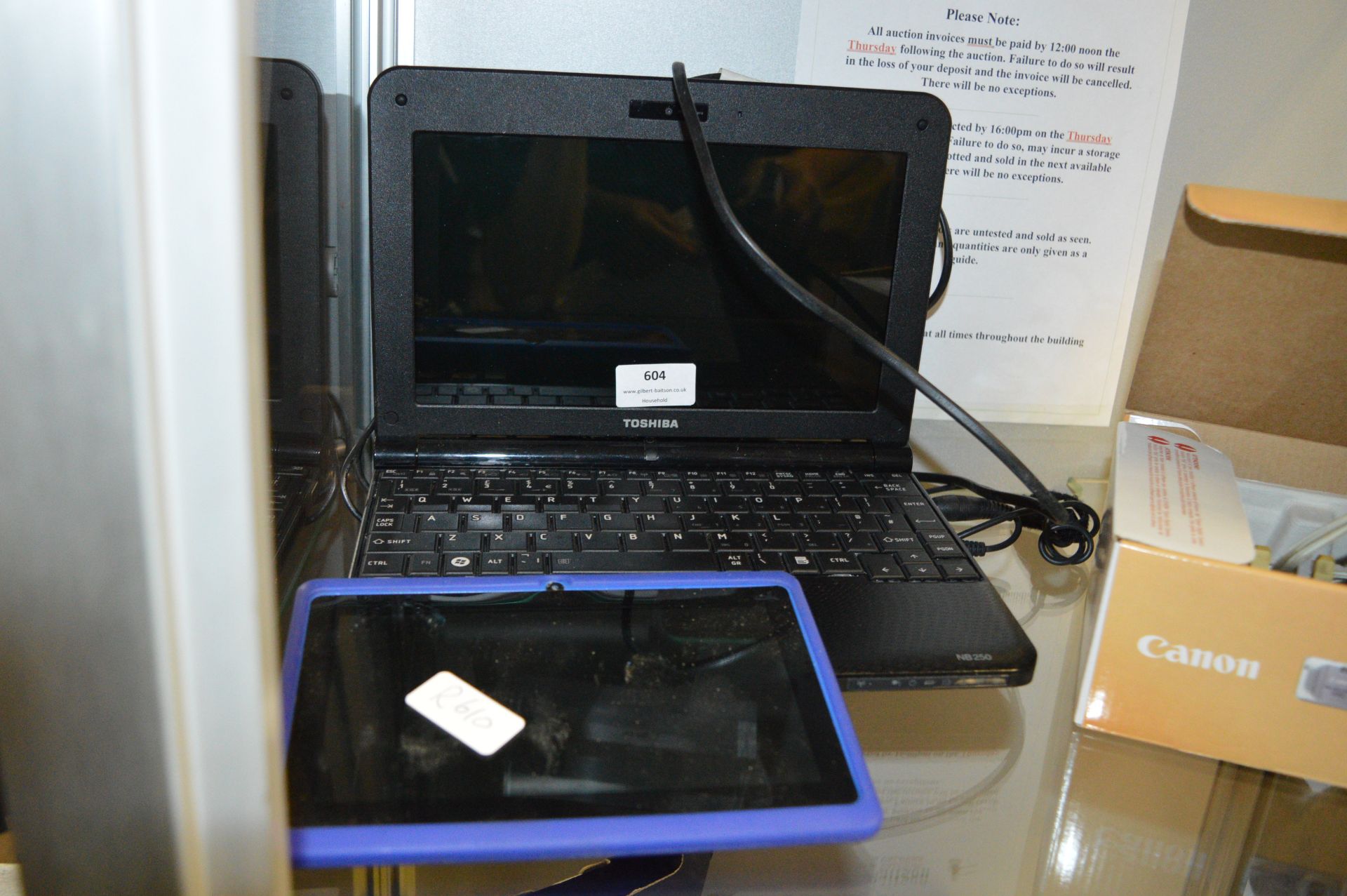 Toshiba Laptop and a Tablet