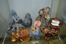 Seven Assorted Elephants Including