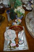 Large Collection of Floral Ceramics, Glassware, et