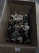 Large Box of Assorted Elephants Including Onyx, Ch
