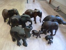 Herd of Ebony and Other Elephants