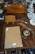 Assorted Wooden Items Including Small Writing Slop