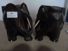 Pair of Ebony Bookends