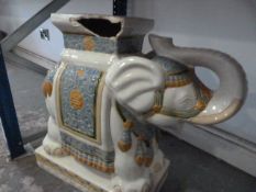 Large Ceramic Elephant Plant Stand (AF)